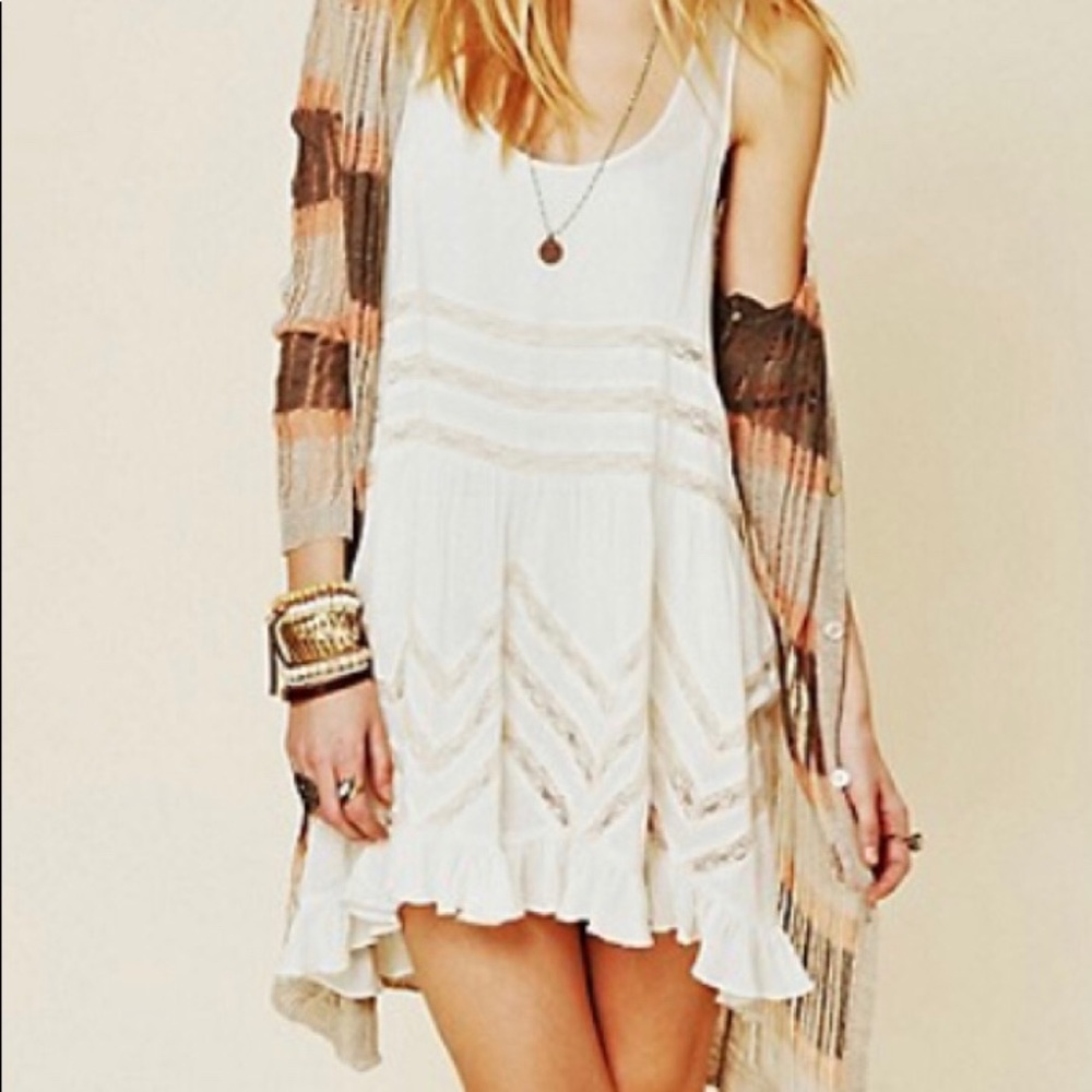 Free People Voile and Lace Trapeze Slip